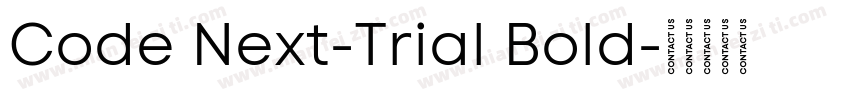 Code Next-Trial Bold字体转换
